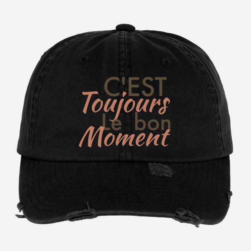 c'est toujour lr bon moment Casquette vintage effet usé Flexfit
