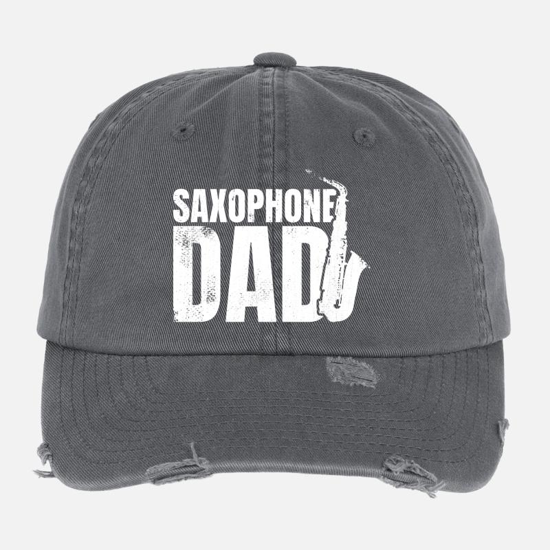 Père saxophoniste Casquette vintage effet usé Flexfit