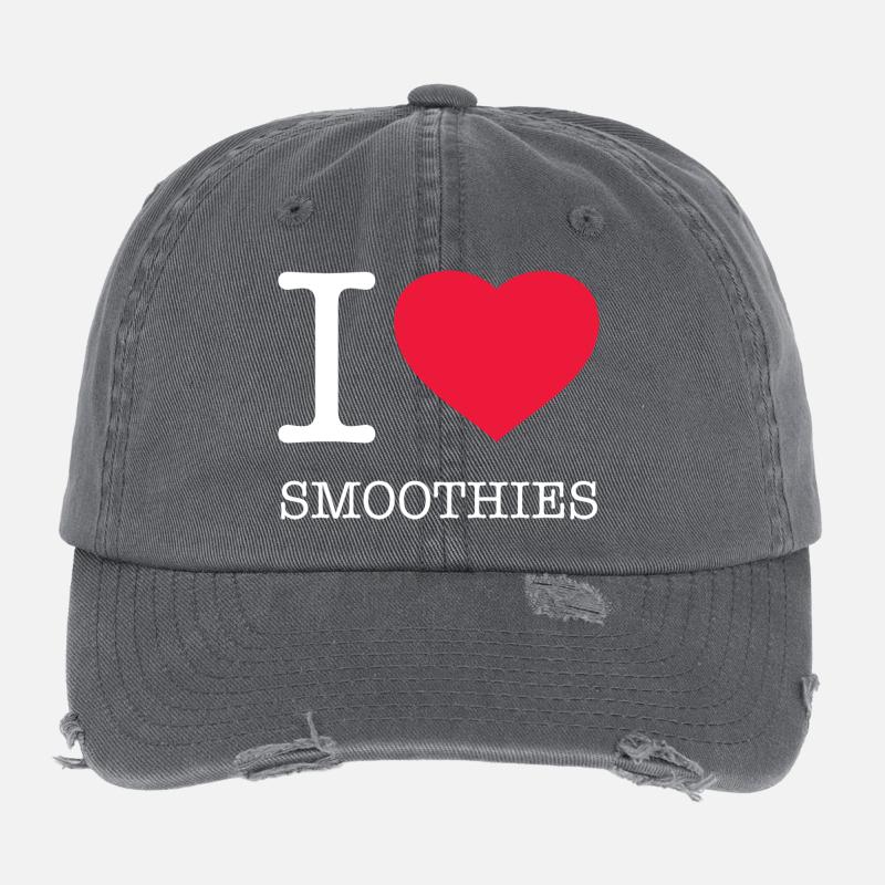I LOVE SMOOTHIES Flexfit Vintage Destroyed Cap