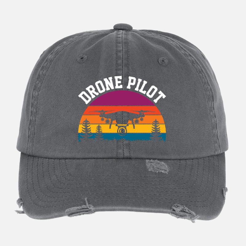 Pilote de drone Casquette vintage effet usé Flexfit