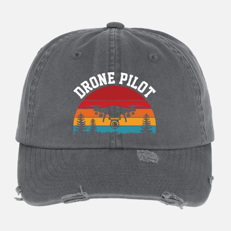 Drone Pilot Flexfit Vintage Destroyed Cap