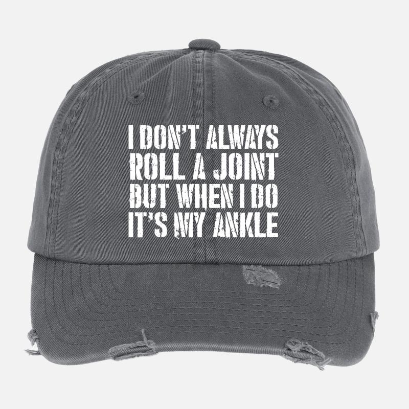 I don't always roll a joint but when I do it Flexfit Vintage Destroyed Cap