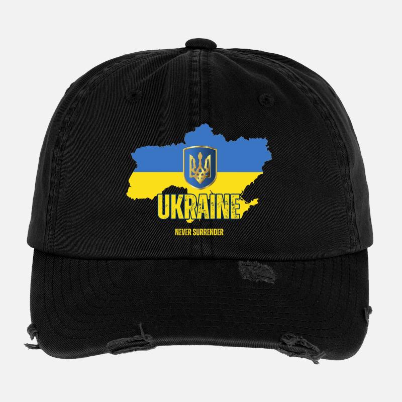 Ukrainian flag, Ukrainian pride Flexfit Vintage Destroyed Cap