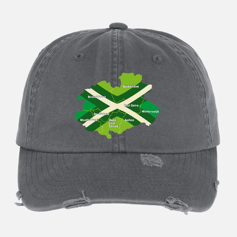 Contour Achterhoek avec couleurs Casquette vintage effet usé Flexfit