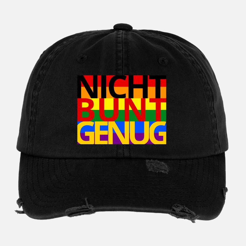 Schwarz Rot Gold ist NICHT Bunt Genug! Flexfit Vintage Destroyed Cap