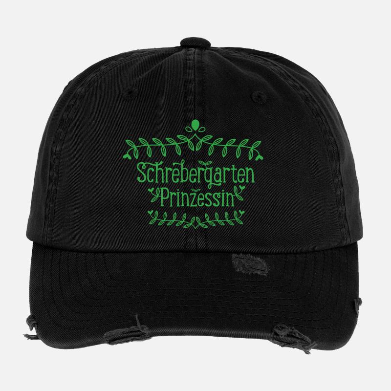 Schrebergarten Prinzessin Hobbygärtnerin Geschenk Flexfit Vintage Destroyed Cap
