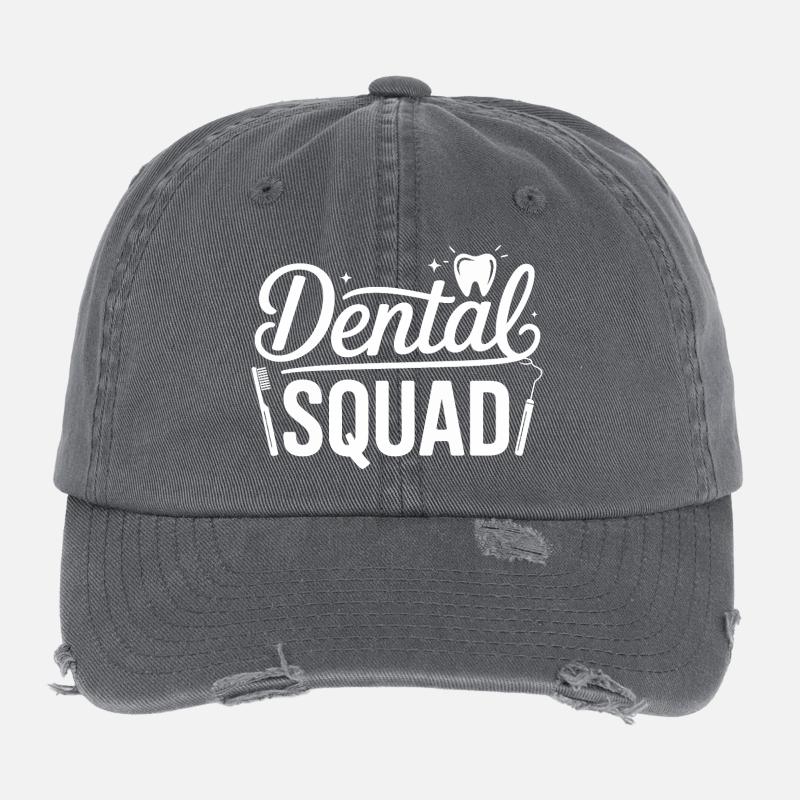 Dental Squad Logo Shirt – Zahnhelden Flexfit Vintage Destroyed Cap