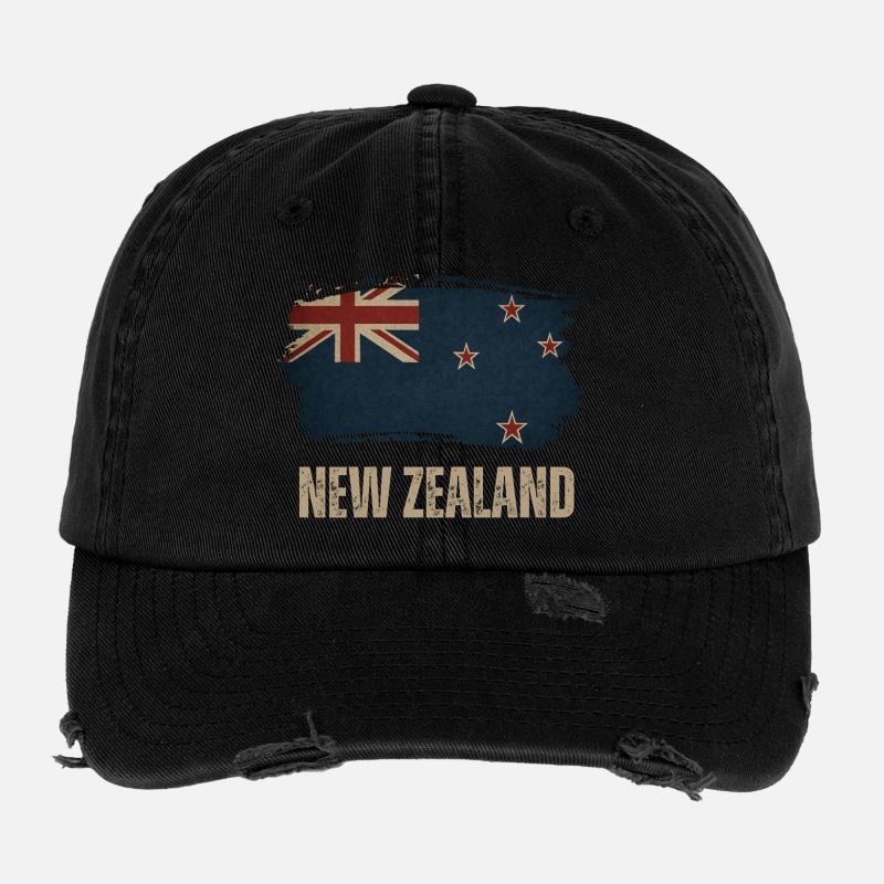 Drapeau Grunge de la Nouvelle-Zélande Casquette vintage effet usé Flexfit