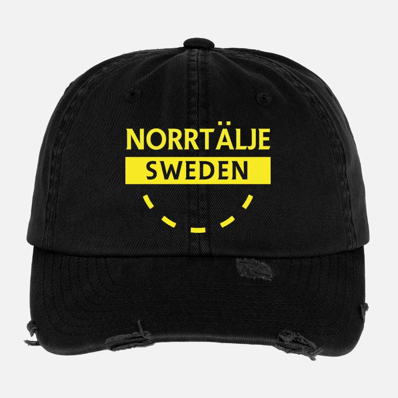 Norrtälje Schweden Rundes Logo Flexfit Vintage Destroyed Cap