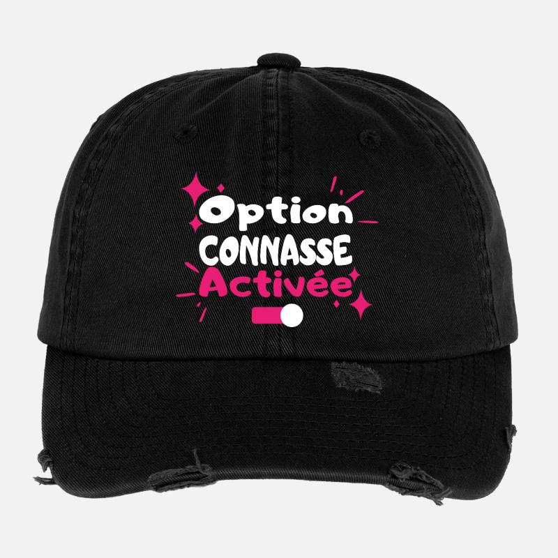 Diva Enabled Option - Flexfit Vintage Destroyed Cap - black