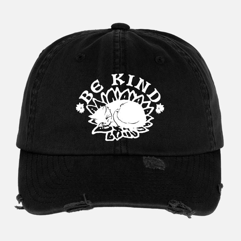 SEI FREUNDLICH - Flexfit Vintage Destroyed Cap - Schwarz