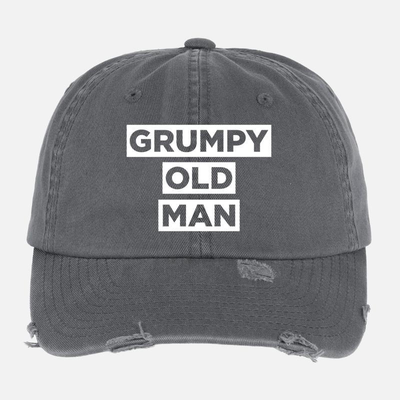 GRUMPY OLD MAN Casquette vintage effet usé Flexfit