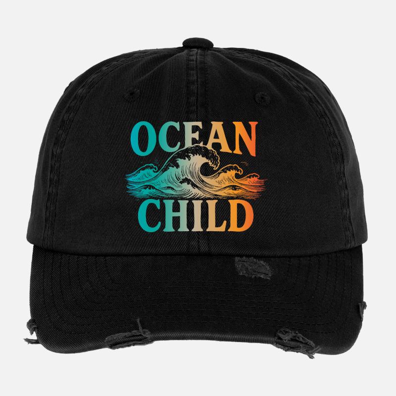 Ocean Child Flexfit Vintage Destroyed Cap
