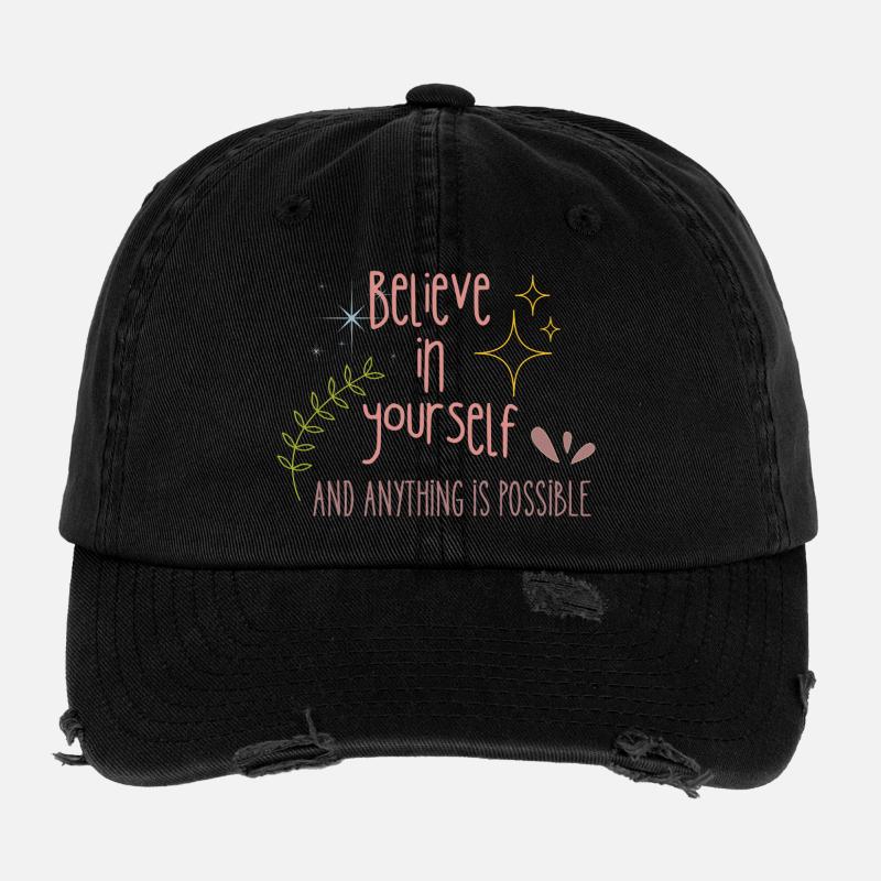 Believe in Yourself Flexfit Vintage Destroyed Cap