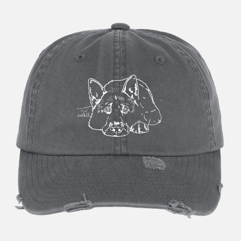 Schäferhund Flexfit Vintage Destroyed Cap