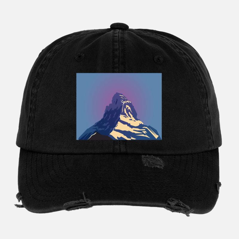 Cervin Suisse Montagne Casquette vintage effet usé Flexfit