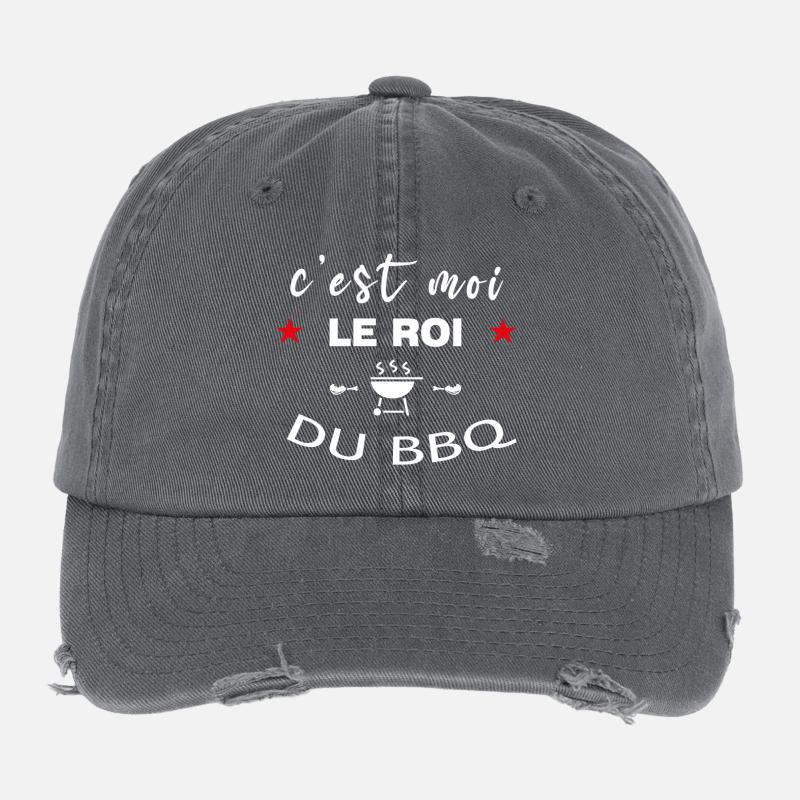 C'est moi le roi du barbecue Casquette vintage effet usé Flexfit