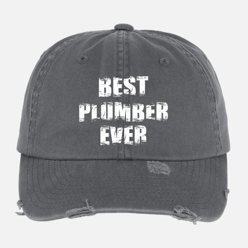 Best Plumber Ever Flexfit Vintage Destroyed Cap