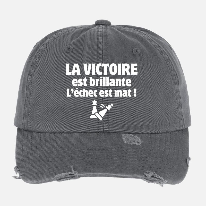 checkmate, strategy, chessboard Flexfit Vintage Destroyed Cap