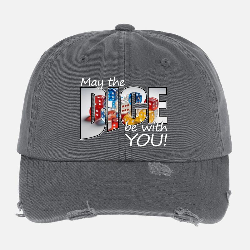 Boardgamer - May the dice be with you! Flexfit Vintage Destroyed Cap