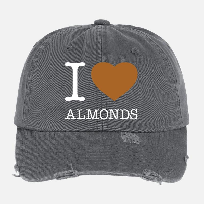 J’ADORE LES AMANDES Casquette vintage effet usé Flexfit