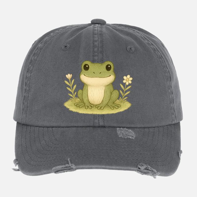 Nordischer Wald - Frosch Flexfit Vintage Destroyed Cap