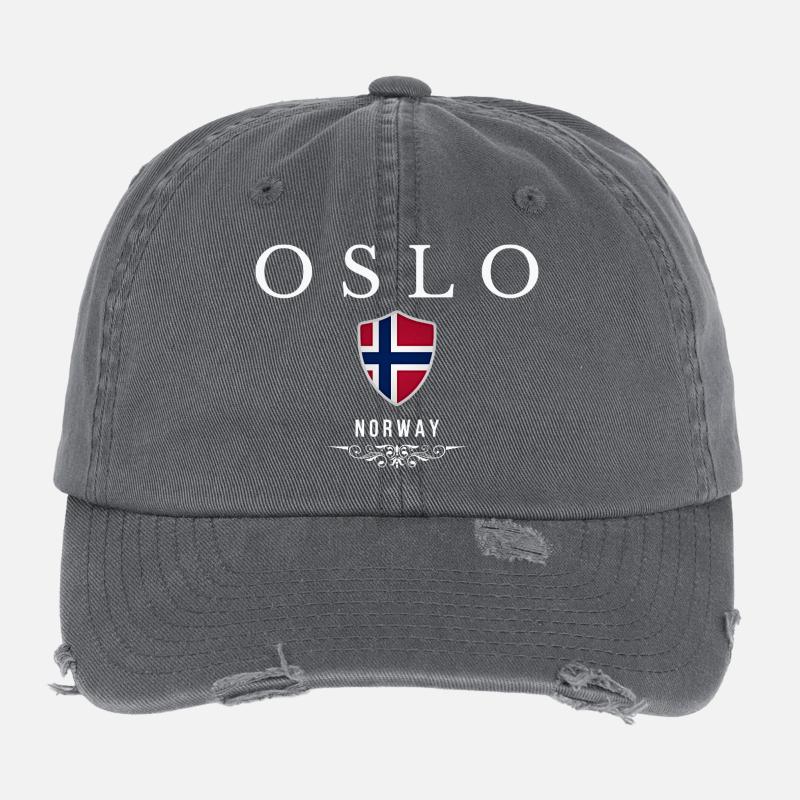 Oslo, Norvège, design élégant et minimaliste Casquette vintage effet usé Flexfit