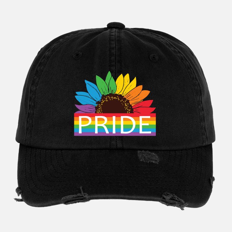 Pride Sonnenblume Rainbow Flexfit Vintage Destroyed Cap