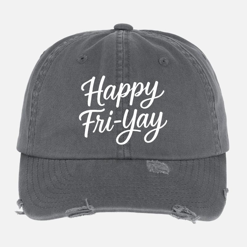 Happy Friday, Yay, Friday, Lover, Friyay Flexfit Vintage Destroyed Cap