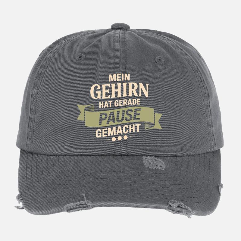 Mon cerveau vient de faire une pause Casquette vintage effet usé Flexfit