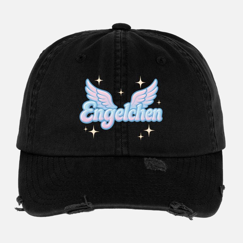 Little Angel / Y2K Statement Nickname Design Flexfit Vintage Destroyed Cap