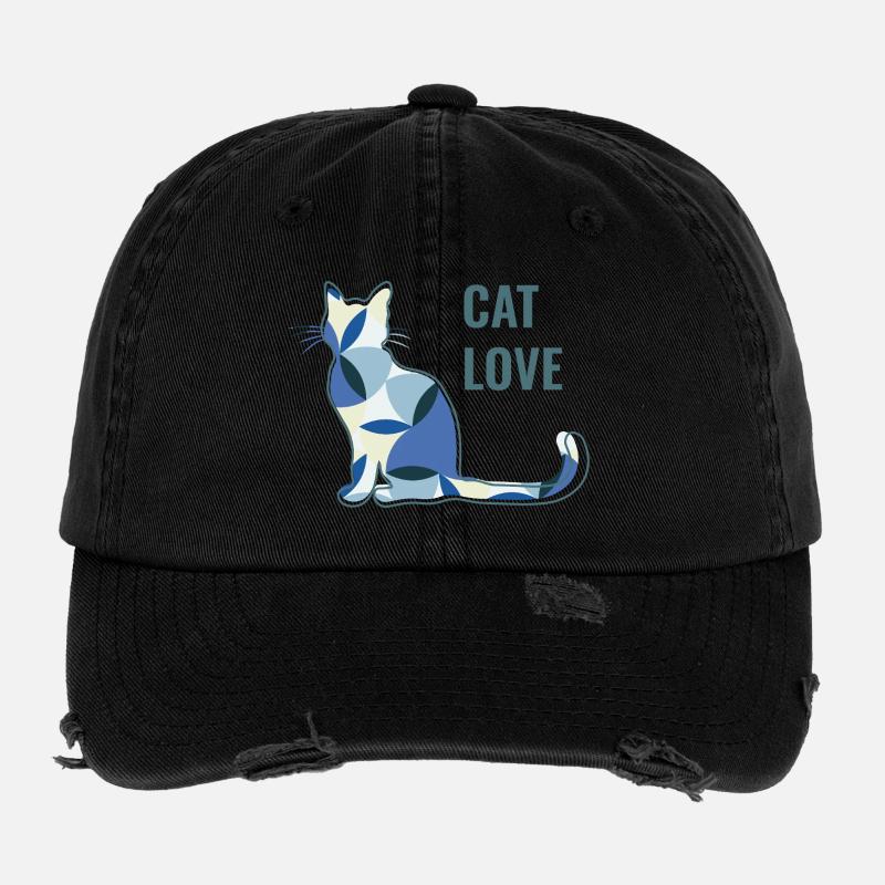 Katzenliebe - Cat Love Flexfit Vintage Destroyed Cap