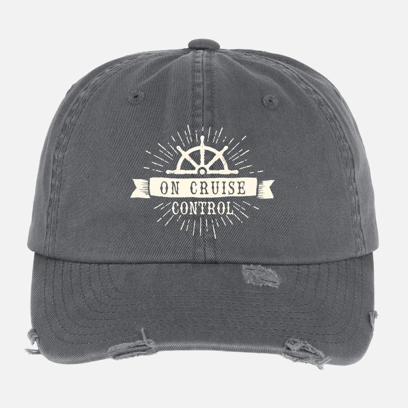 Auf dem Cruise Control Nautical Emblem Flexfit Vintage Destroyed Cap