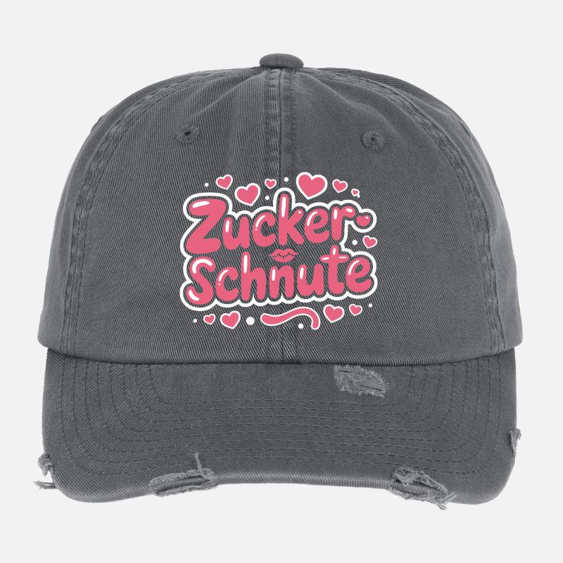 Museau sucré Dent sucrée Chocolat Sucre Museau Casquette vintage effet usé Flexfit
