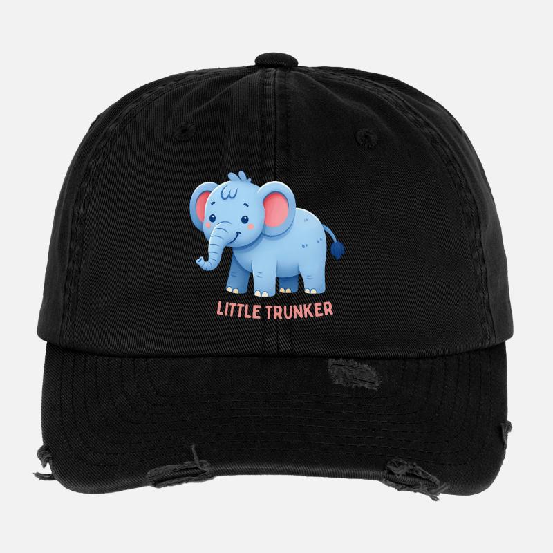 Rosa Ohr-Elefant Flexfit Vintage Destroyed Cap