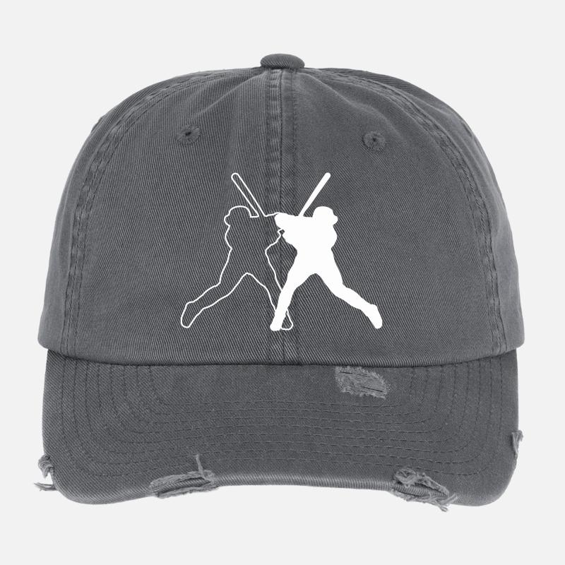 Logo du ballon de baseball Casquette vintage effet usé Flexfit