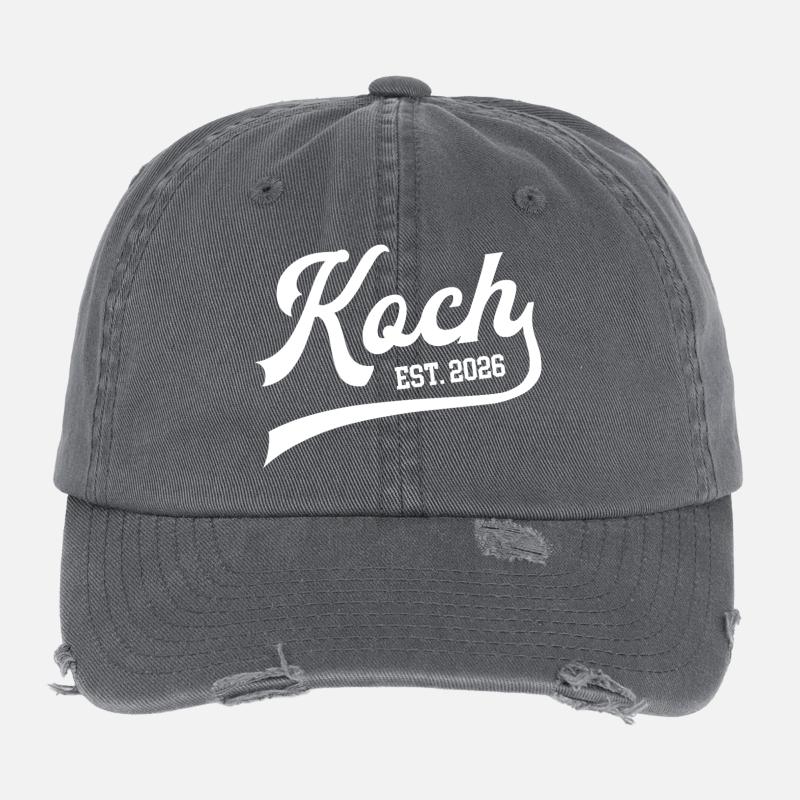 Koch Köche Küche Hobbykoch Kochkleidung Kochen Flexfit Vintage Destroyed Cap