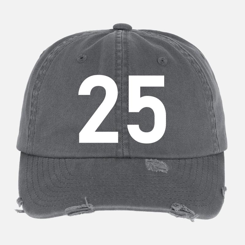 25. 25 ANS. 25e ANNIVERSAIRE. ANNIVERSAIRE 25 ANS. Casquette vintage effet usé Flexfit
