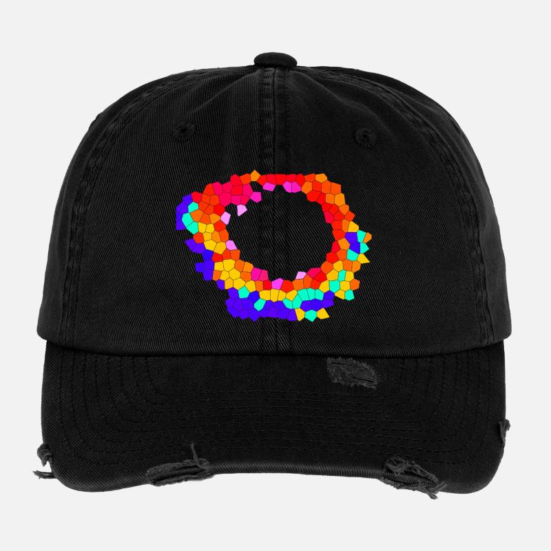 Voronoi Mosaic Orbit Flexfit Vintage Destroyed Cap
