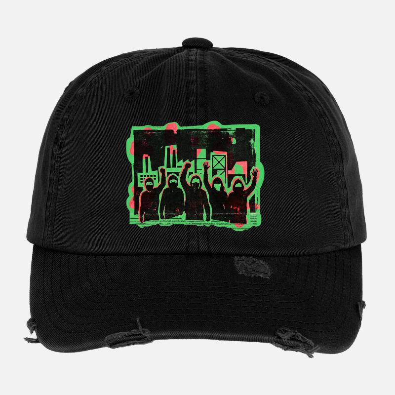 Demo Equality Tolerance Flexfit Vintage Destroyed Cap
