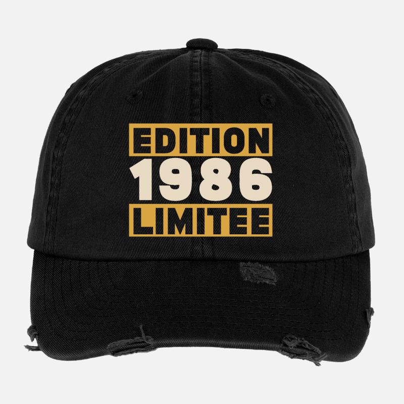 1986 40 ans Anniversaire Vintage Cadeau Casquette vintage effet usé Flexfit