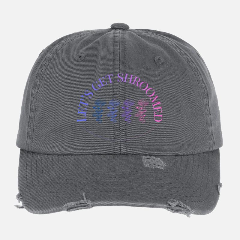 Hymne du Dégradé des Champignons Casquette vintage effet usé Flexfit