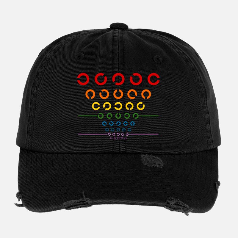 Rainbow Visual Test Flexfit Vintage Destroyed Cap