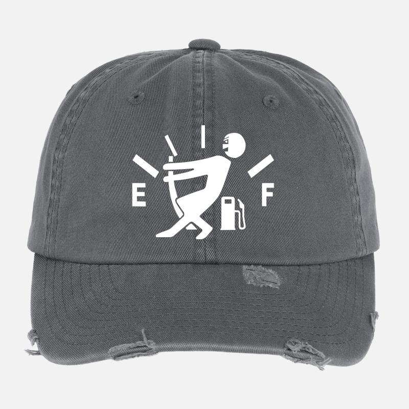 Indicateur de carburant vide Casquette vintage effet usé Flexfit