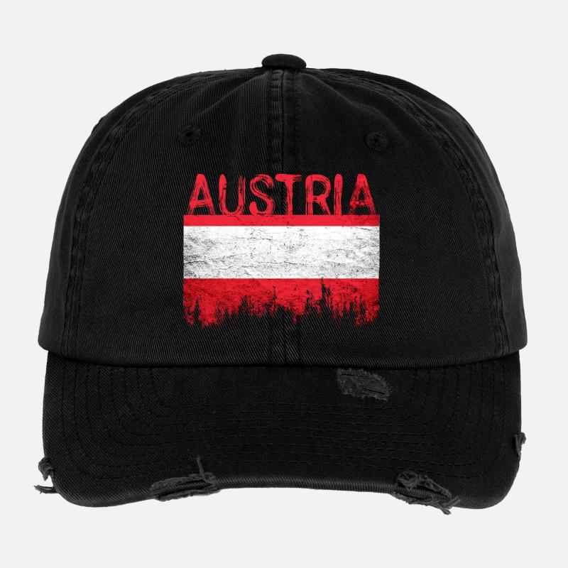Style drapeau australien avec silhouette de ville Casquette vintage effet usé Flexfit