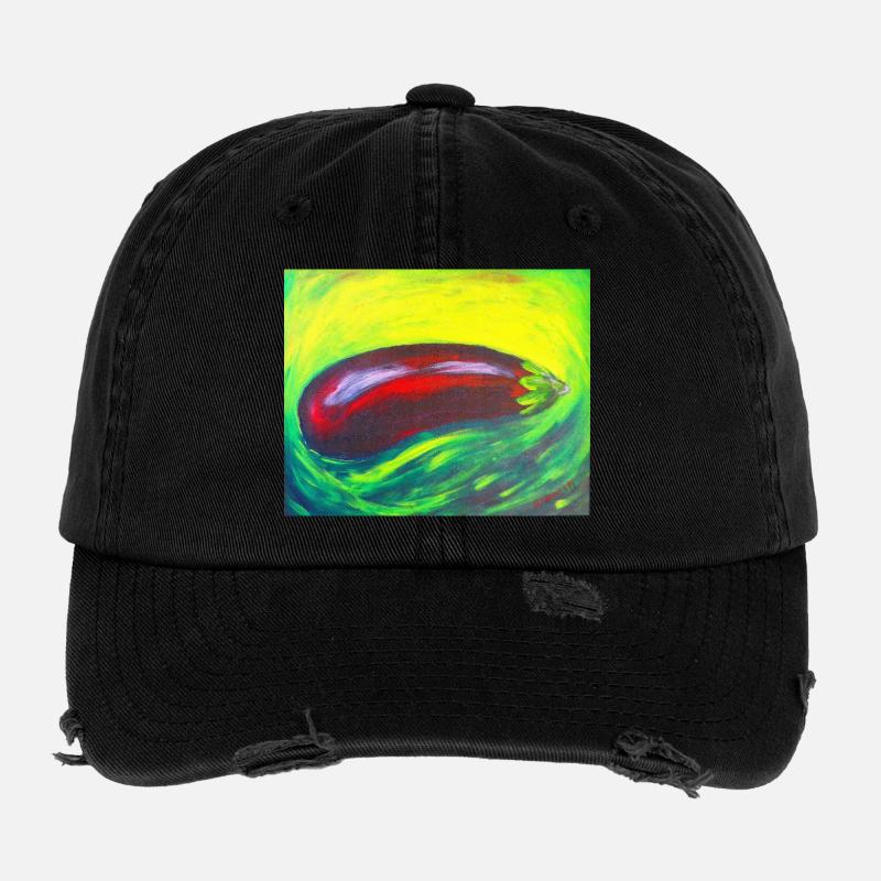 Eggplant green Flexfit Vintage Destroyed Cap