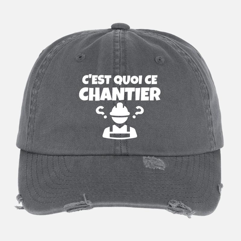 chantier, chef de chantier, construction Casquette vintage effet usé Flexfit