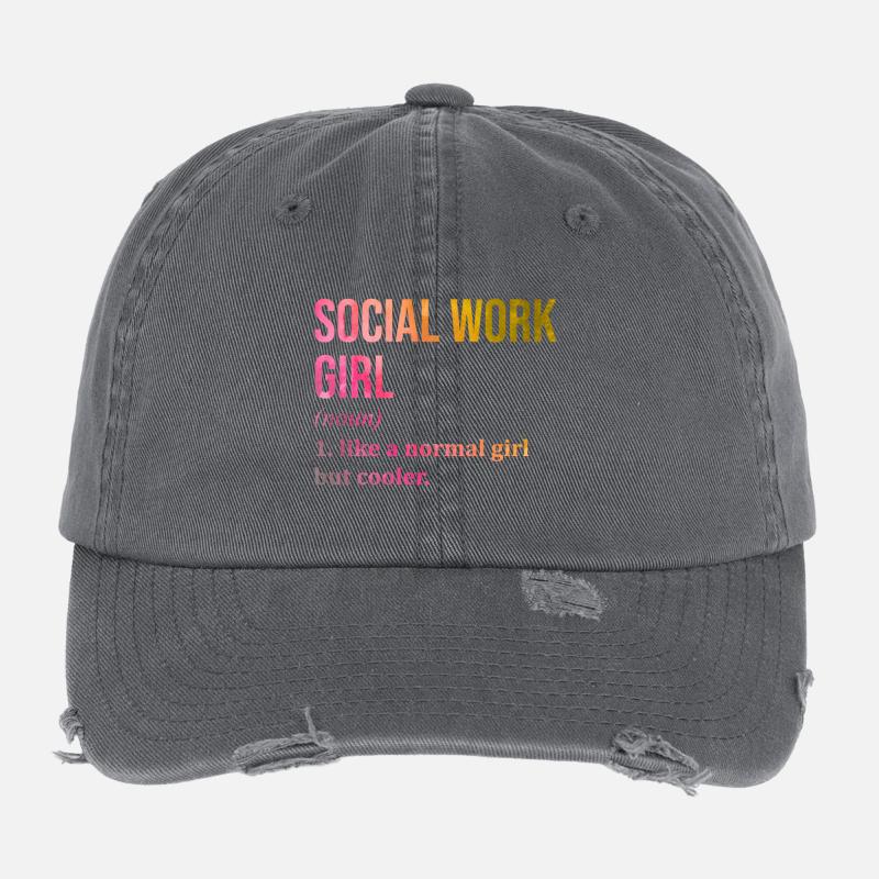 travail social Casquette vintage effet usé Flexfit