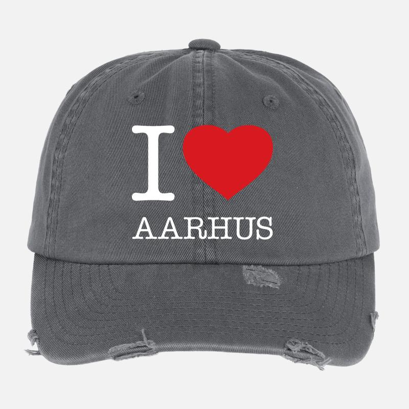I LOVE AARHUS Flexfit Vintage Destroyed Cap