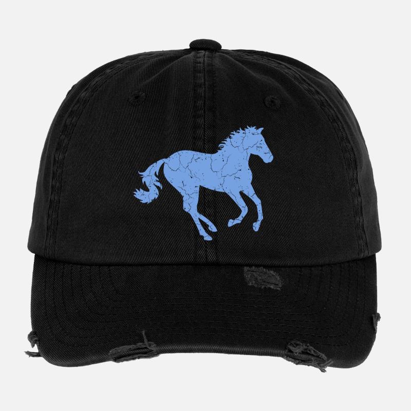 Galloping Horse Flexfit Vintage Destroyed Cap